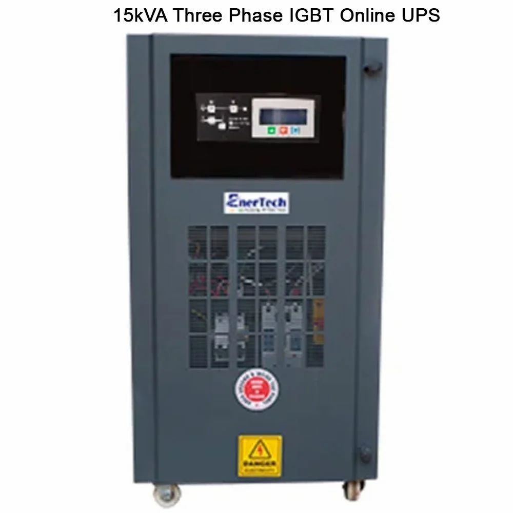 EnerTech 15kVA Three Phase IGBT Online UPS, 350 - 460 V, Htxi
