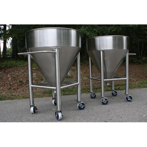 Silver Stainless Steel Portable Hopper - Feature: Low Noise