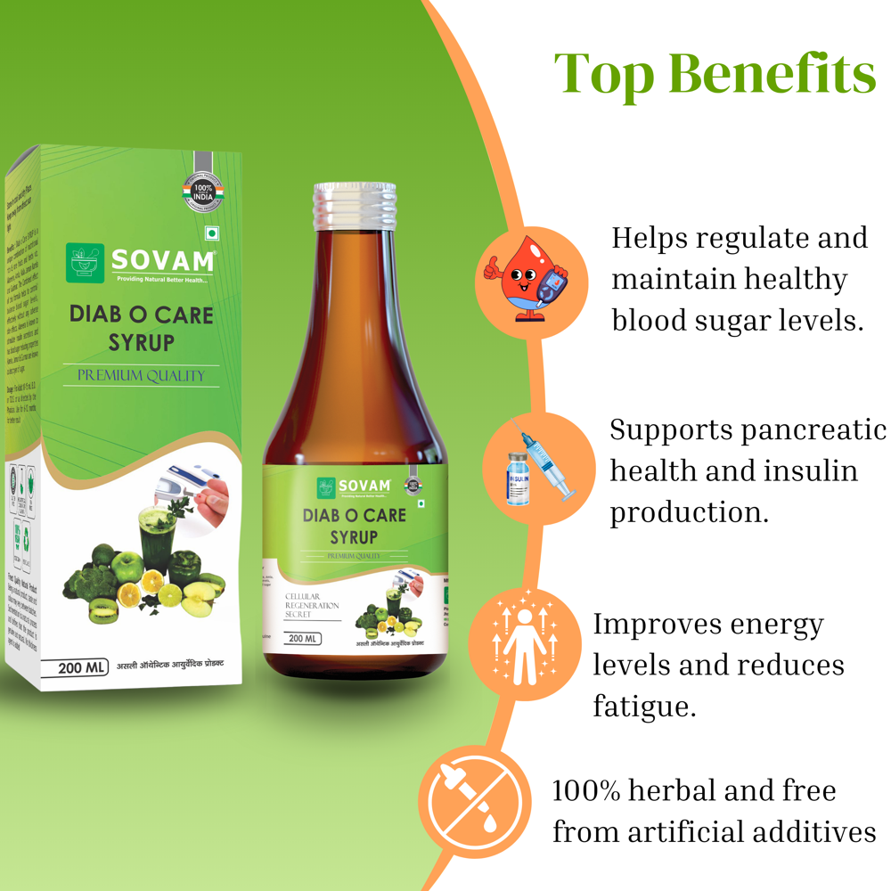 Sovam Diab O Care Syrup 200 ml