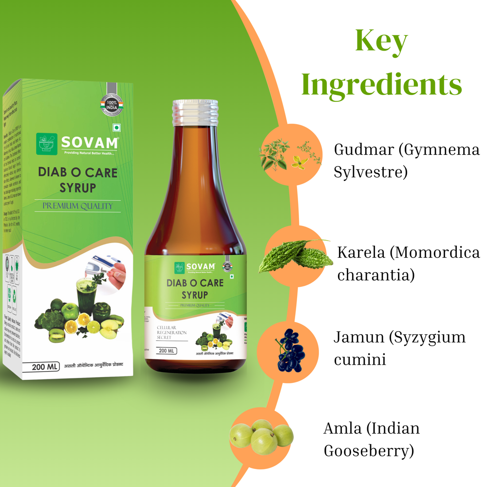 Sovam Diab O Care Syrup 200 ml