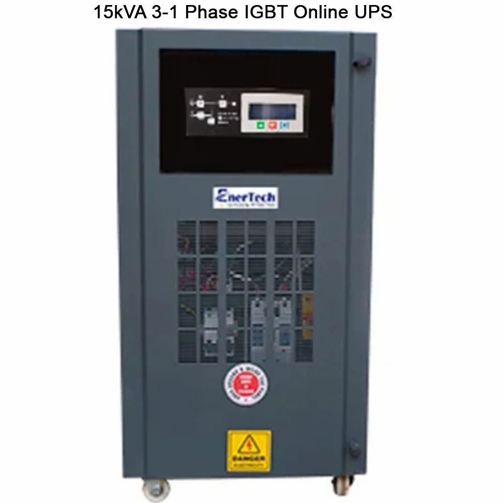 Enertech 15Kva 3-1 Phase Igbt Online Ups - Color: Black
