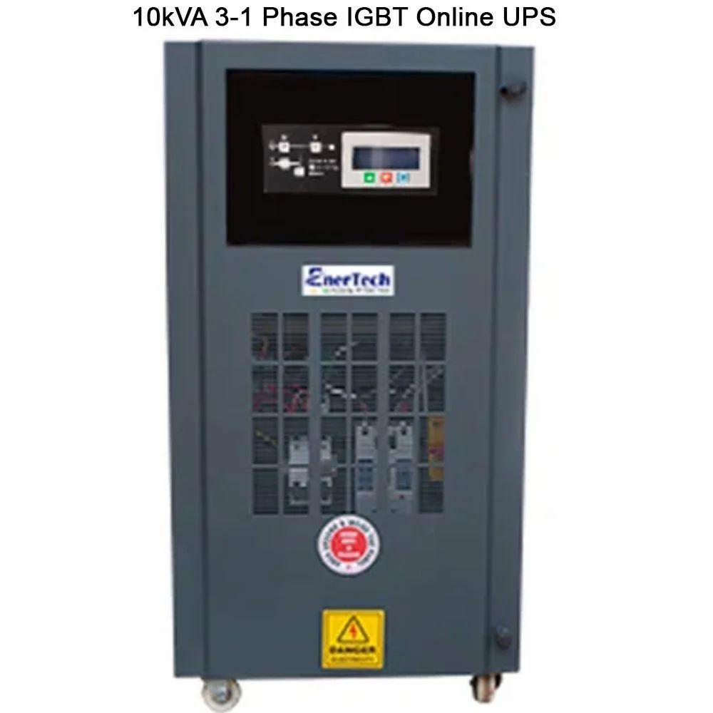 Enertech 10kva 3-1 Phase Igbt Online Ups - Color: Black