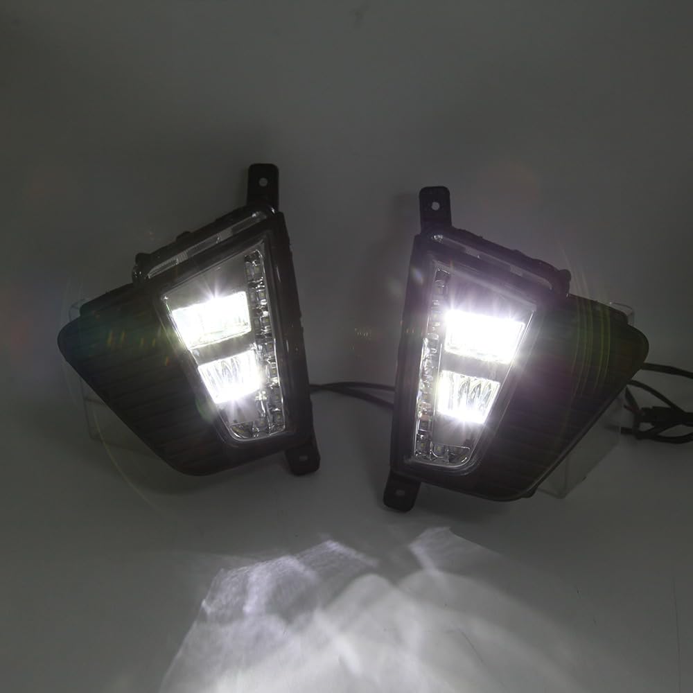 K D Fog Lamp Set for Hyundai Creta with DRL,wiring 2015-2018 Pair