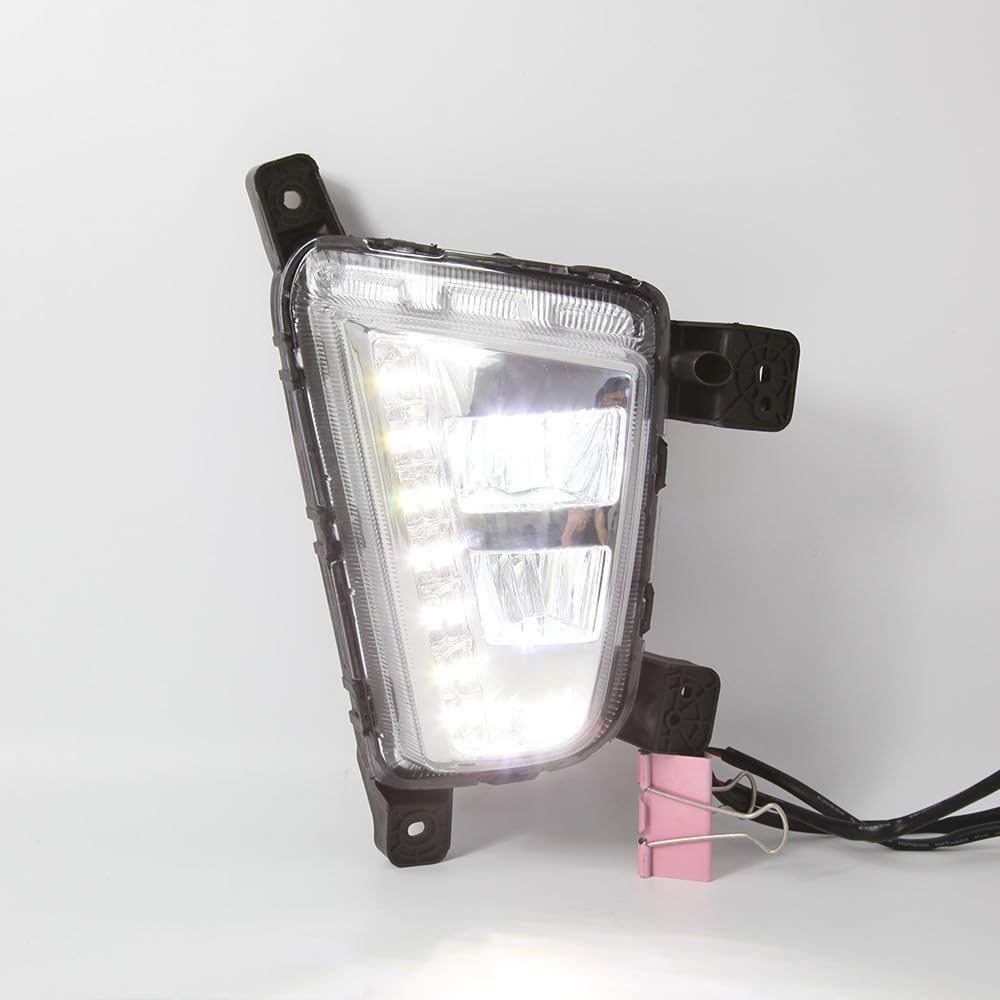 K D Fog Lamp Set for Hyundai Creta with DRL,wiring 2015-2018 Pair