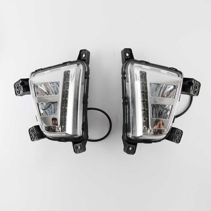 K D Fog Lamp Set for Hyundai Creta with DRL,wiring 2015-2018 Pair