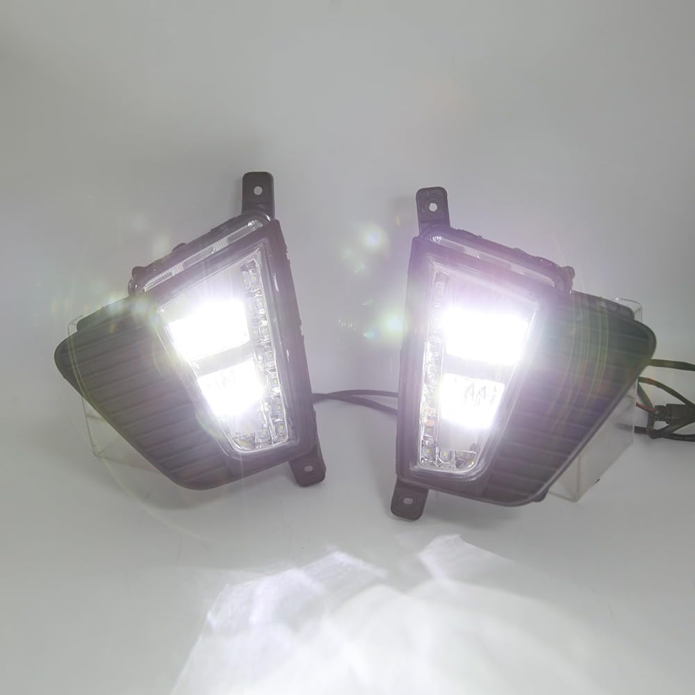 K D Fog Lamp Set for Hyundai Creta with DRL,wiring 2015-2018 Pair