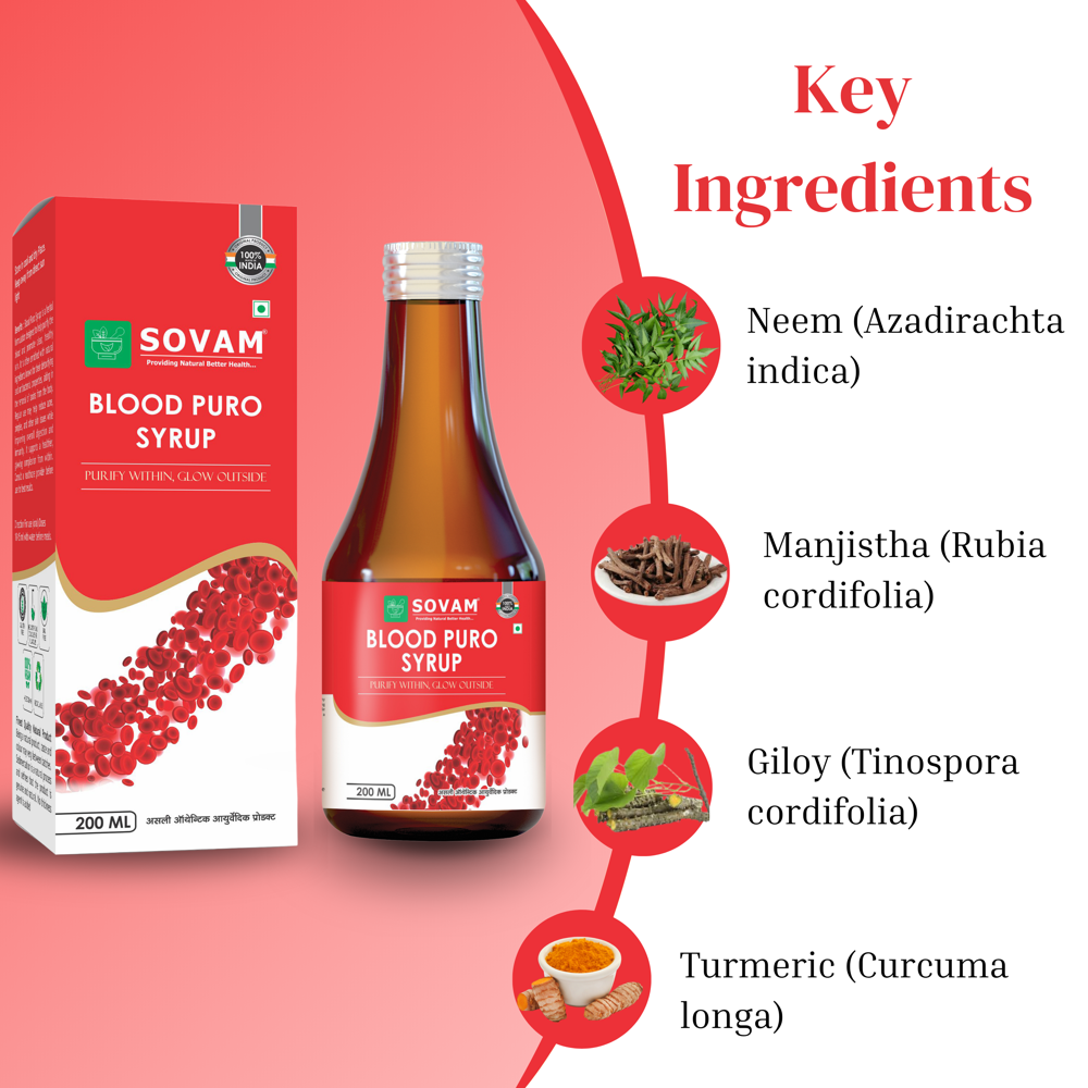 Sovam Blood Puro Syrup 200ml - Age Group: For Adults