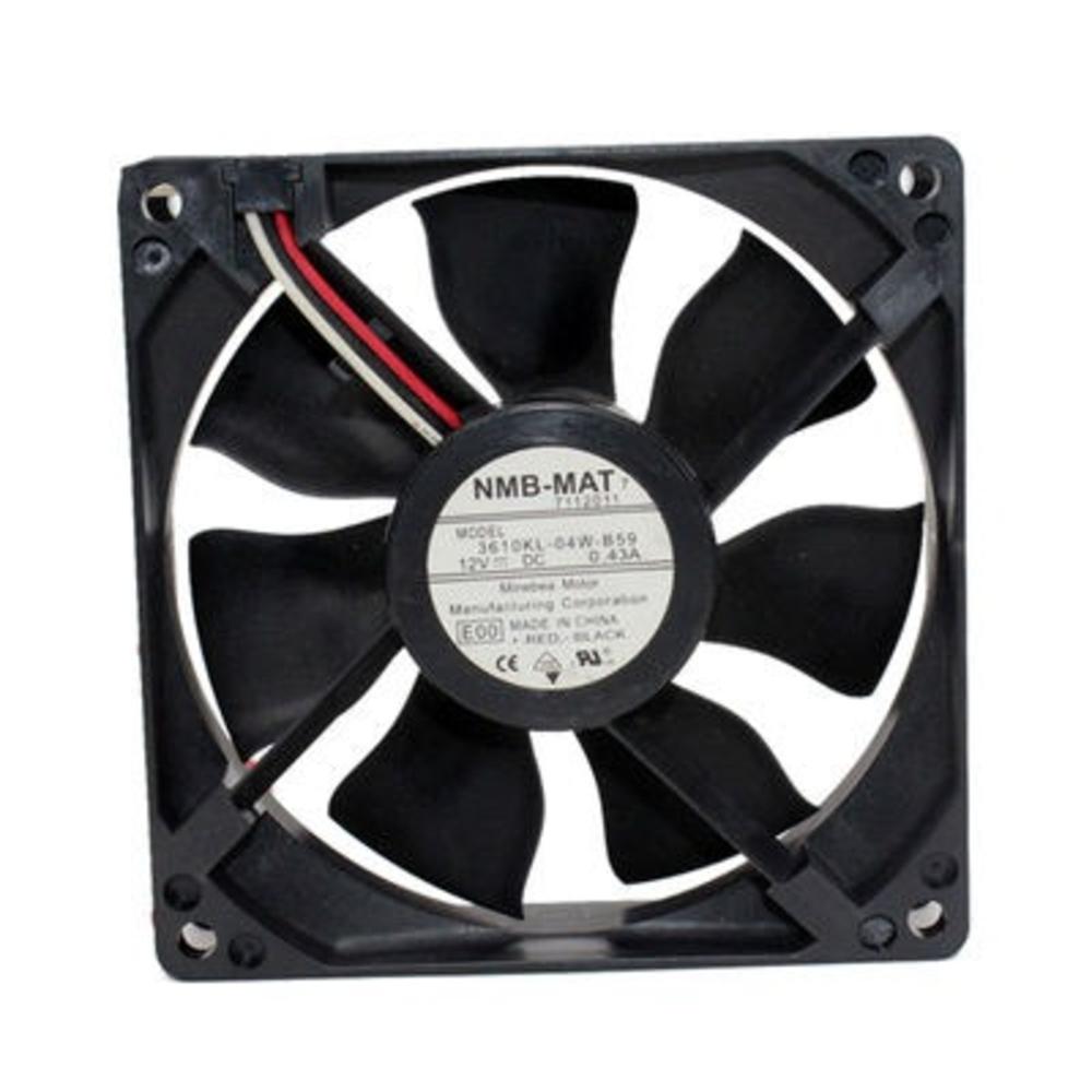 Nmb 3610Kl-04W-B59 92X 92X25Mm 9225 54.7Cfm 3200Rpm 12V Dc 0.43A Ball Bearing Inverter Ups Power Supply Cabinet Cooling Fan - Color: Black