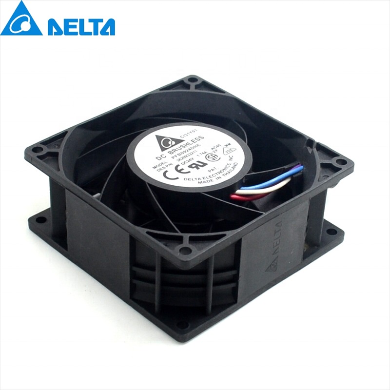Delta PFB0924DHE-GT7 9238 9cm 92x 92x38mm 24V DC Ball Bearing Lead Wires Small CPU Server Inverter Axial Cooling Fan
