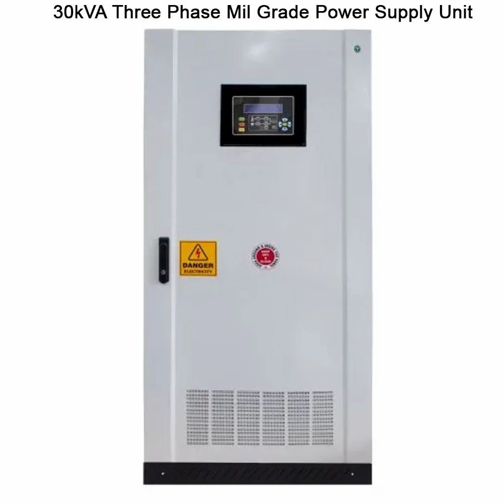 30Kva Three Phase Mil Grade Power Supply Unit - Color: White
