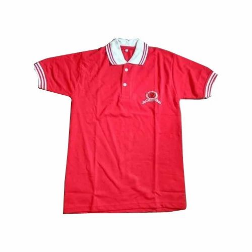 White Name Printed School T-Shirt