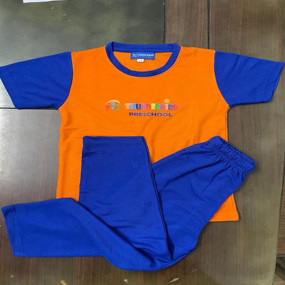 White Name Printed School T-Shirt