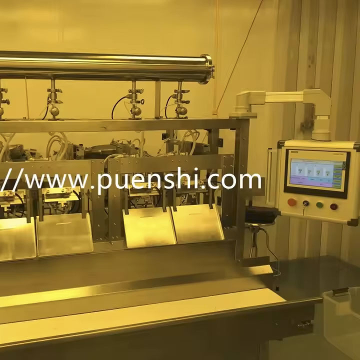 Semi-Automatic IV Soft Bag Filling and Sealing Machine Pneumatic Drive with PLC Components for Pouch Packaging