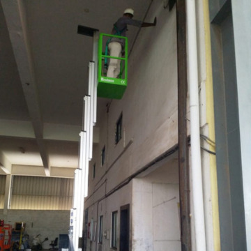 Push Around Single Mast Lift - Material: Steel