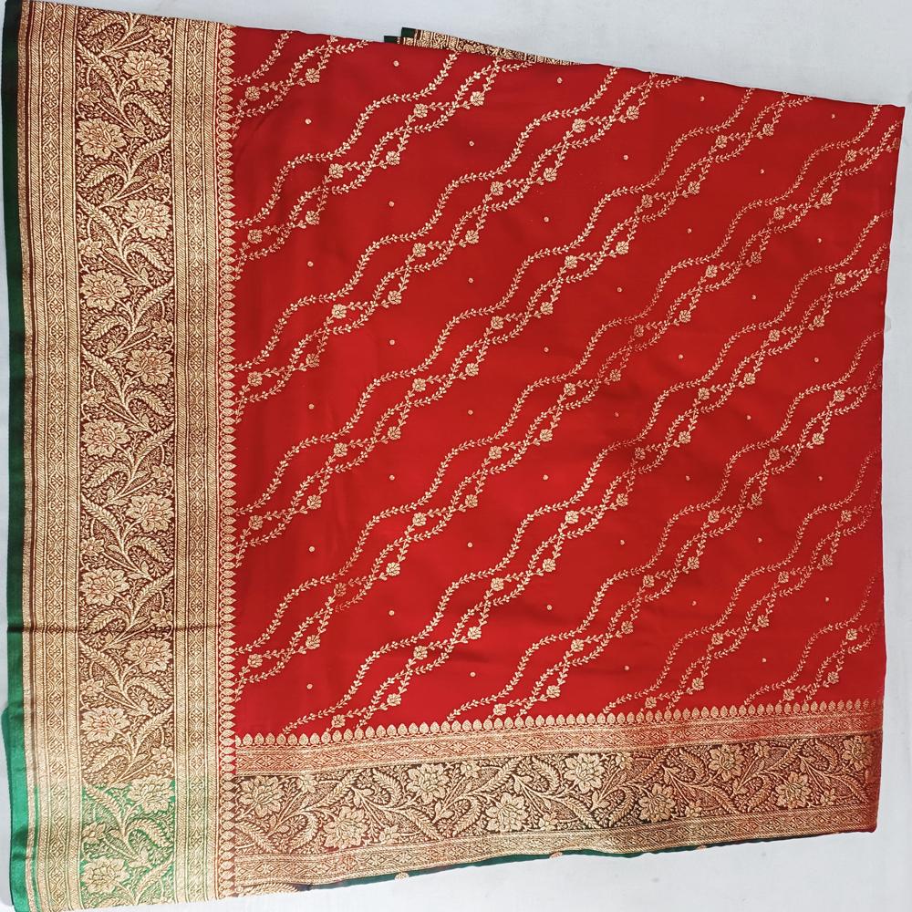 Banarasi uppada saree copper jari