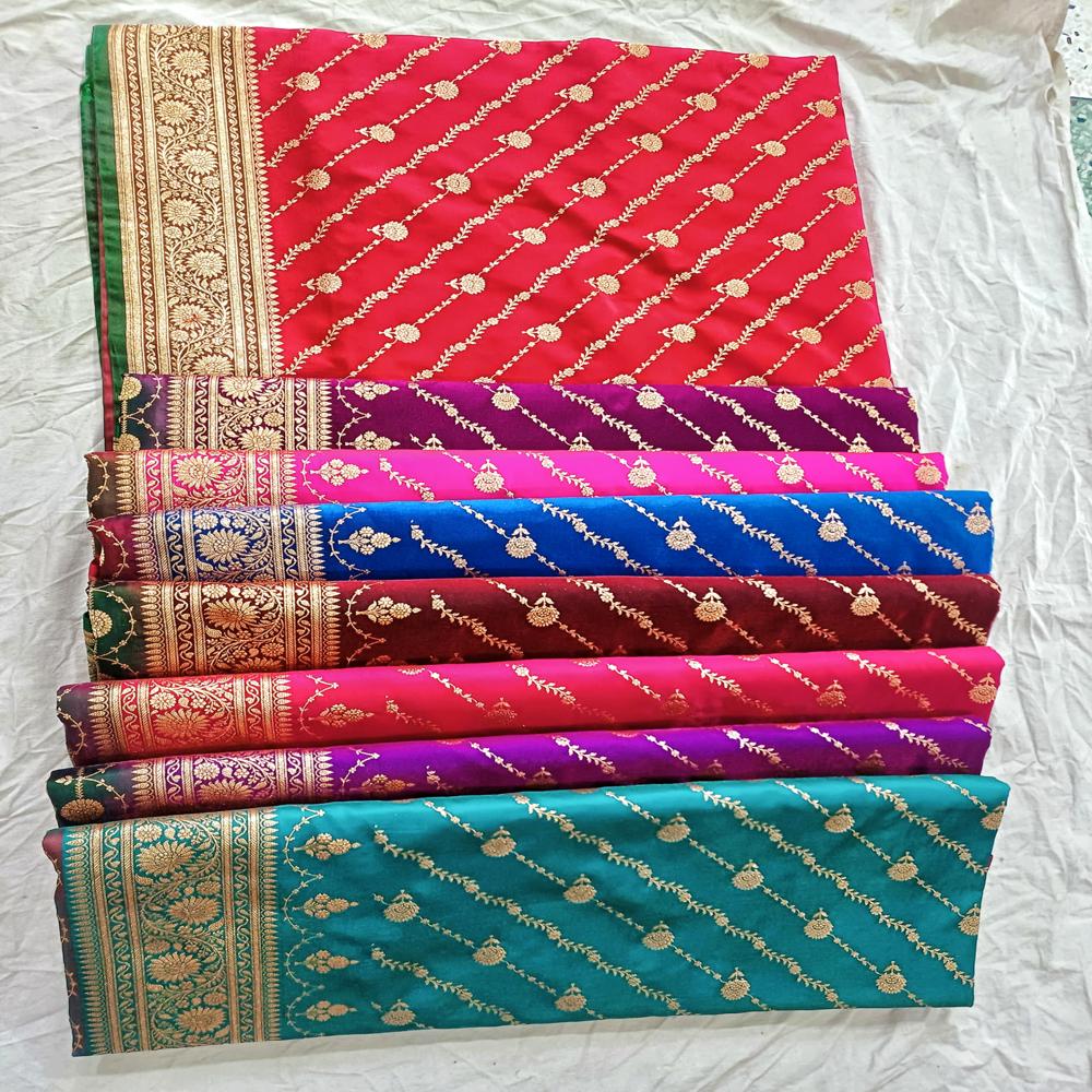 Banarasi uppada saree copper jari