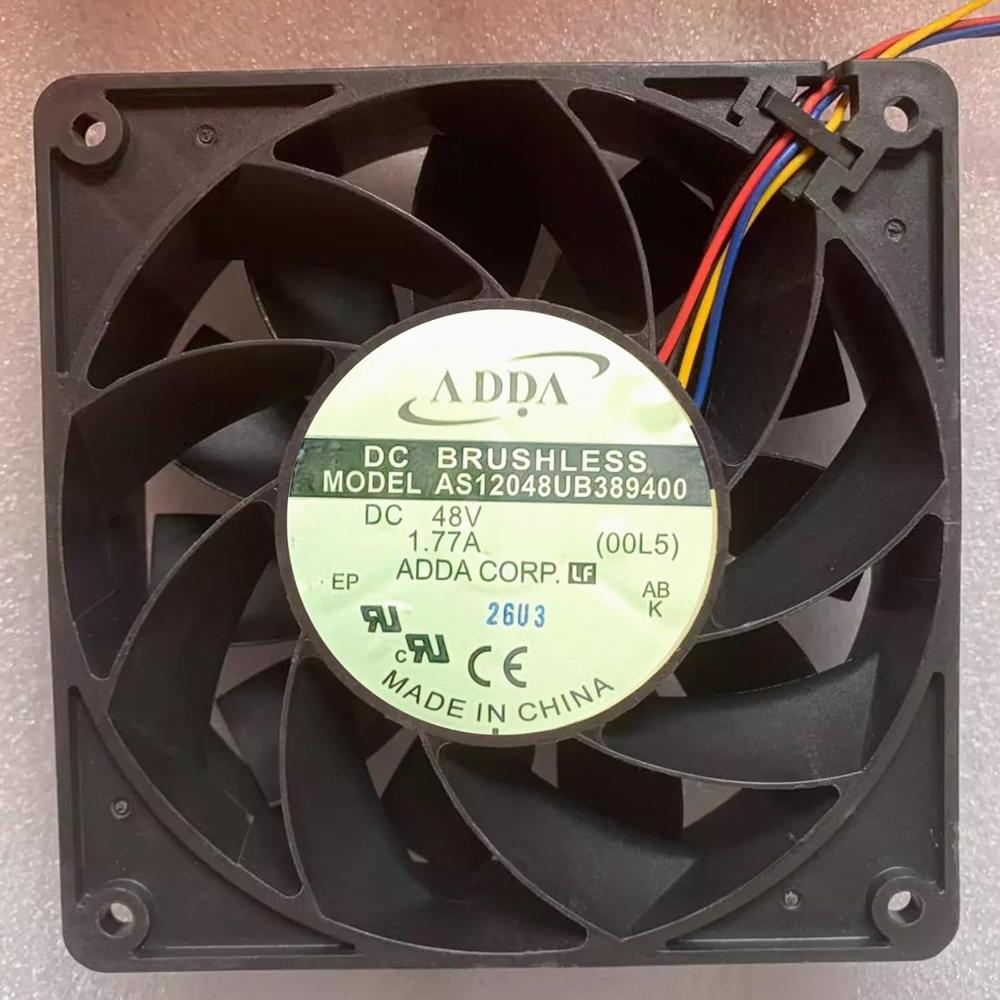 ADDA AS12048UB389400 Axial Fan 48V-1.77A DC Brushless Air Cooling Fan 6000 RPM 120 * 120 * 38mm 4Wire