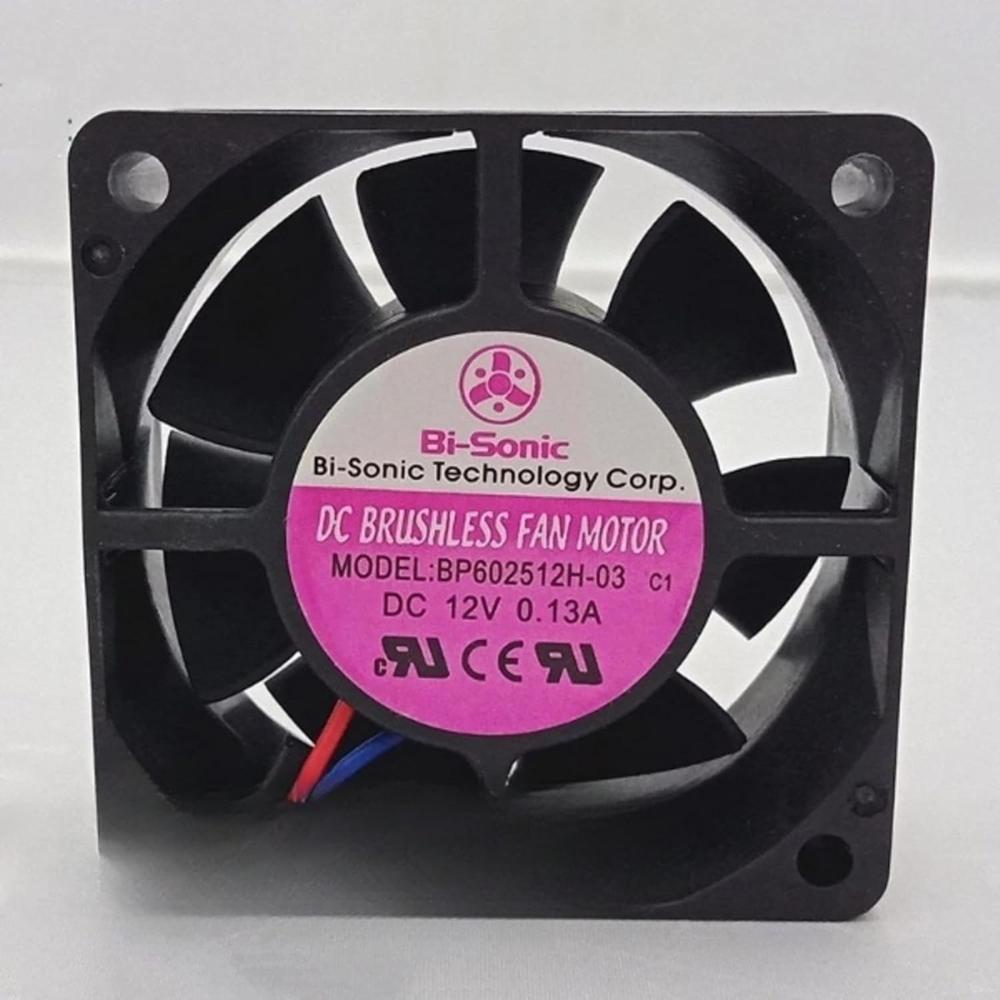 Bi-Sonic BP602512H-03 Axial Fan 12V-0.13A DC Brushless Air Cooling Fan 3000 RPM 60 * 60 * 25mm 2Pin