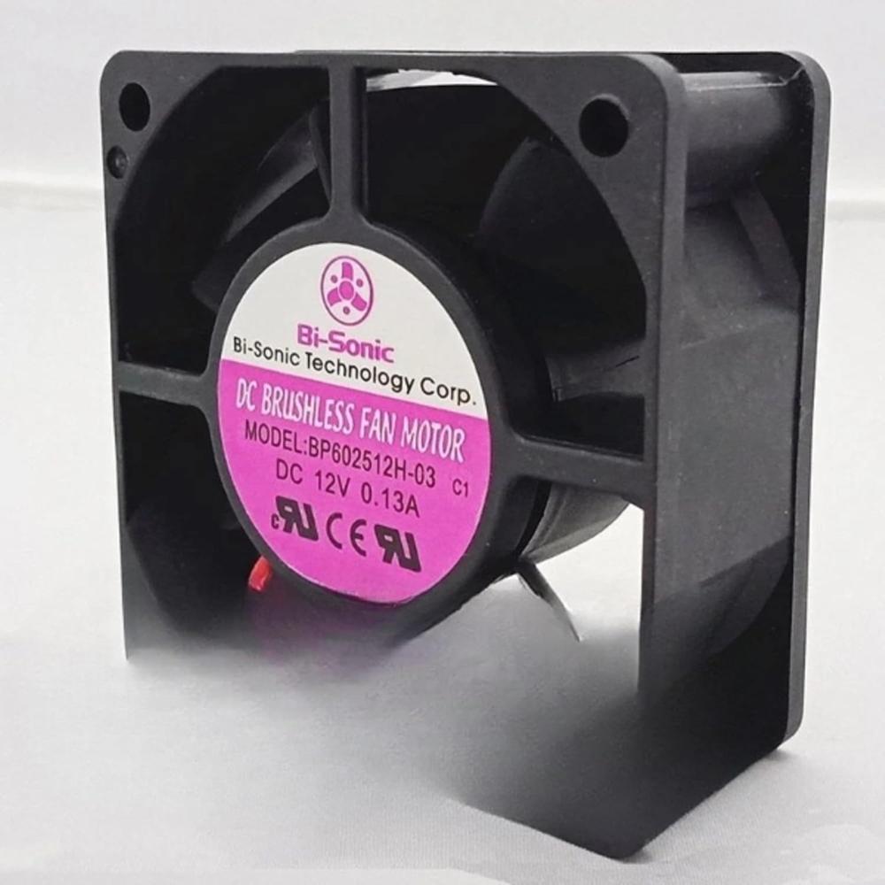 Bi-Sonic BP602512H-03 Axial Fan 12V-0.13A DC Brushless Air Cooling Fan 3000 RPM 60 * 60 * 25mm 2Pin