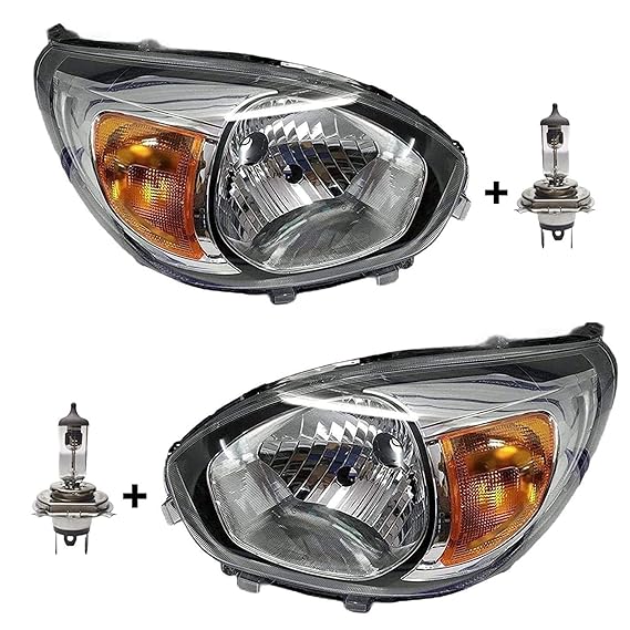 K D Headlight Assembly For Maruti Suzuki Alto 800 Type 2 With Bulb (Right & Left Side) 2016- Now ( Without Adjustable Motor, Halogen) - Features: Waterproof