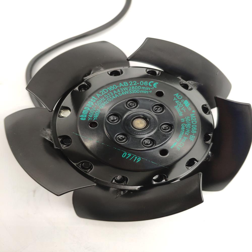 Ebmpapst W2D160-ED22-12 400V AC 50/60HZ 160mm Ball Bearing 1PH7 Series Servo Spindle Motor Cooling Fan