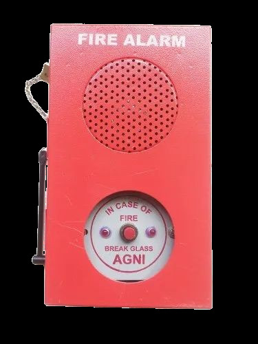 Agni Standalone Fire Alarm Manual Call Point Cum Hooter - Installation Type: Wall Mounted