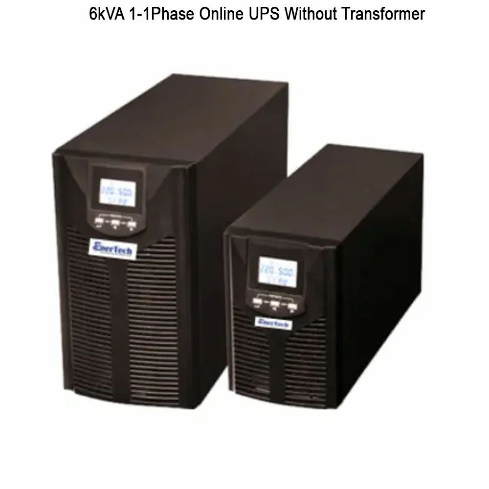 Enertech 6kVA 1-1Phase Online UPS Without Transformer, 60 Kva, Etxi Hf