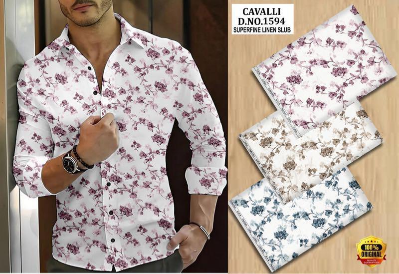1594 Cavalli Superfine Linen Slub Fabric - Attributes: Washable