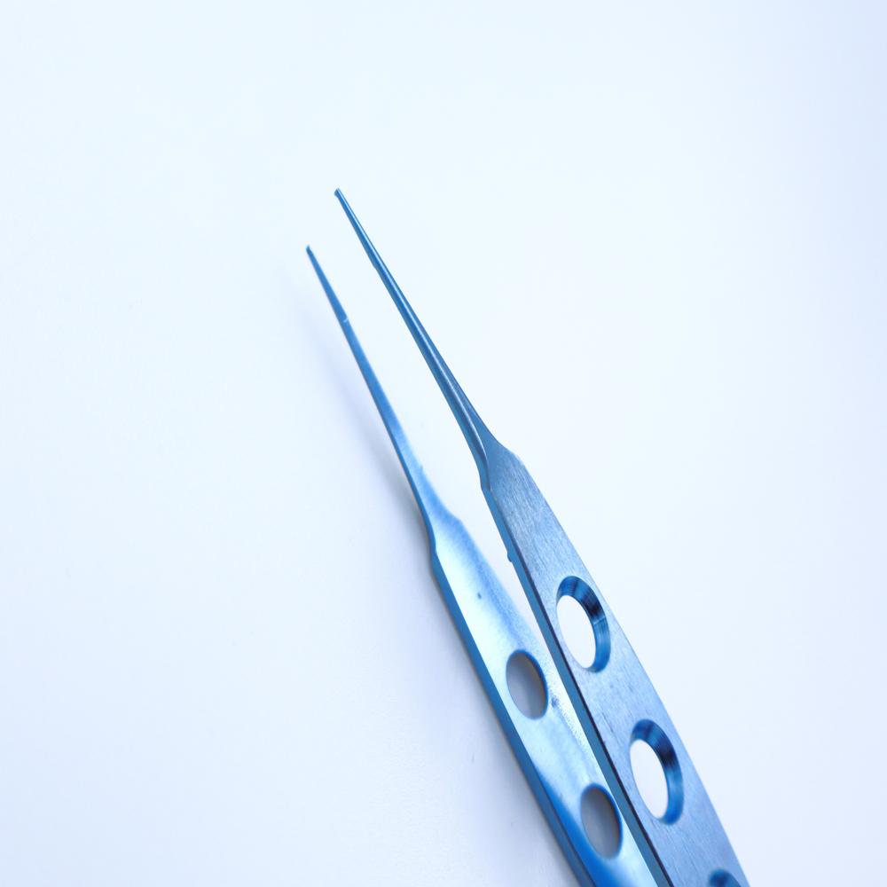 Titanium Micro Forceps Tooth 4 Inch - Color: Blue
