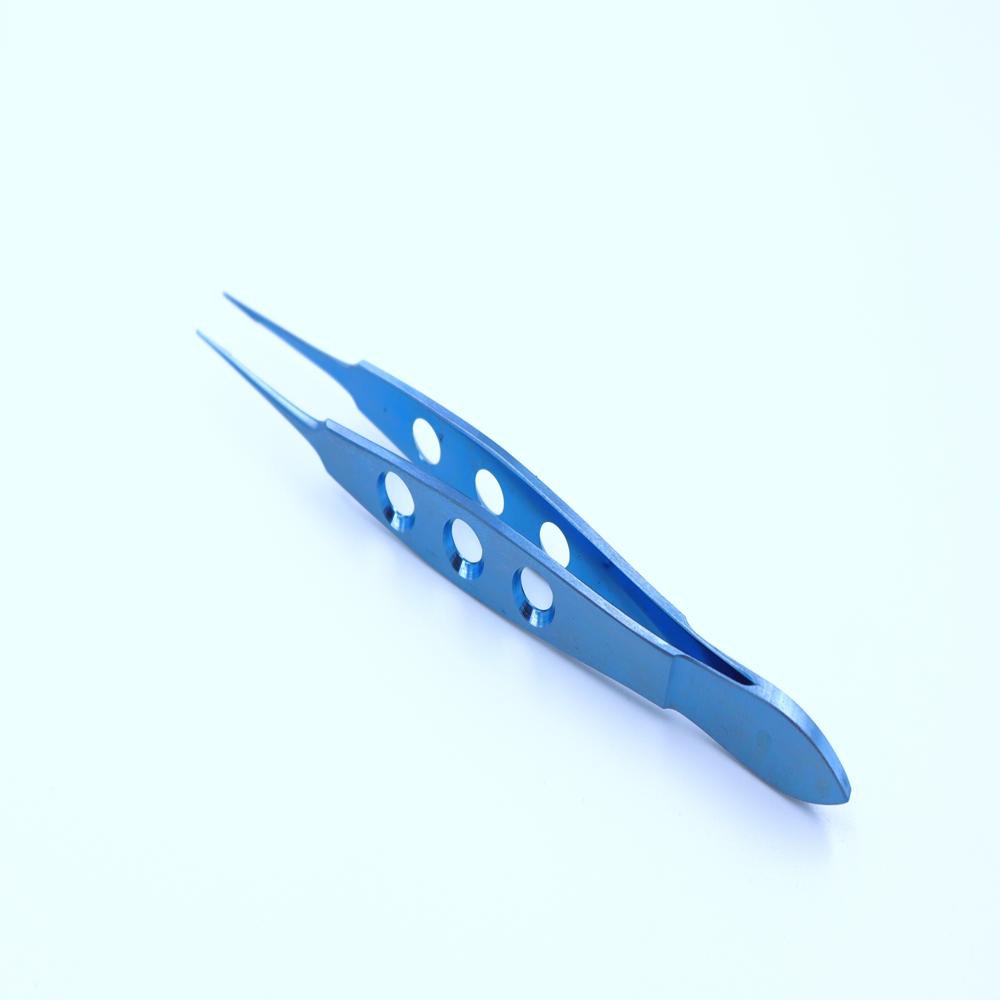 Titanium Micro Forceps Tooth 4 Inch - Color: Blue