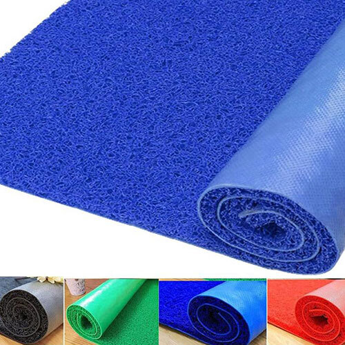 Cushion Mat - Polypropylene, 12mm Thickness, Rectangular, Blue | Anti-Slip PVC Dots, Quick Drying, Water Absorbent, Machine Washable