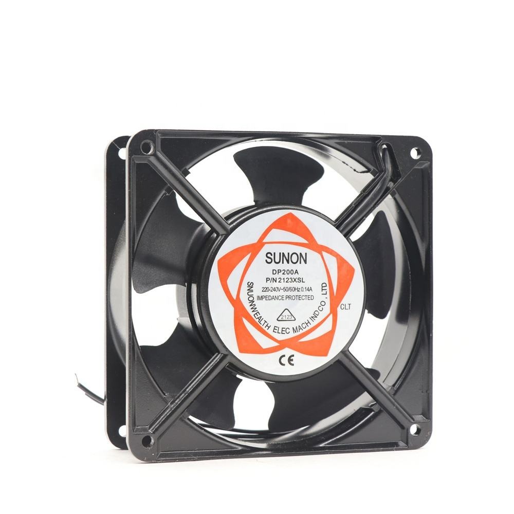 SUNON DP200A 2123XSL 220V AC 12038 12CM 120x120x38mm 0.14A 115CFM 3100RPM Copper Wire Ball Bearing Cabinet Axial Cooling Fan