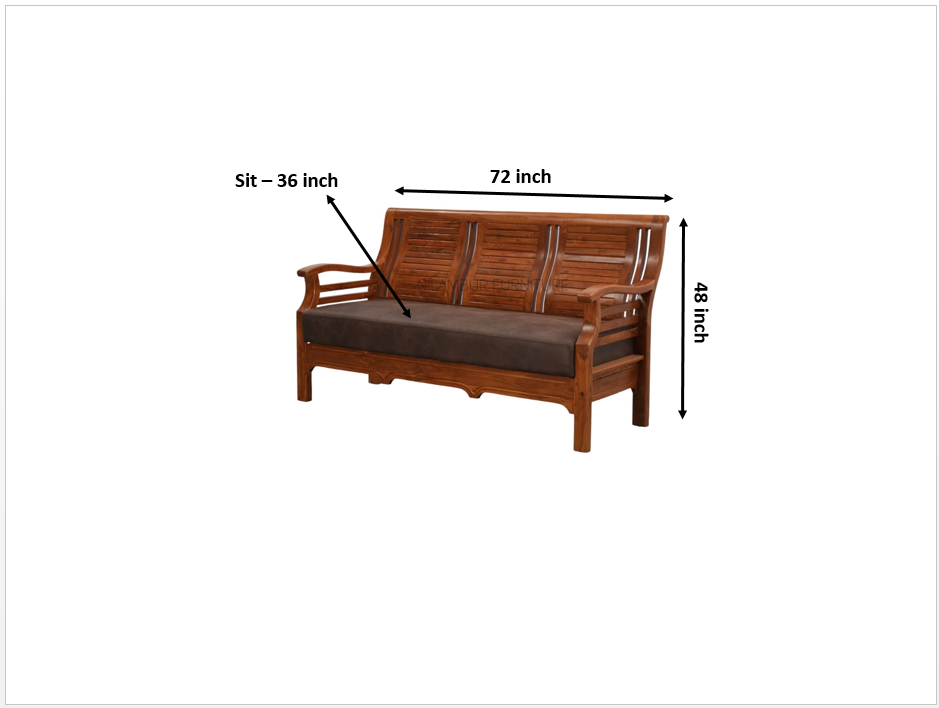 3 Steer Wooden Sofa - Application: Wood