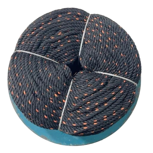6Mm Twisted Polyester Rope - Color: Black