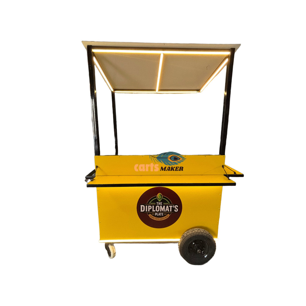 Yellow Fast Food Cart - Color: As Per Requirement