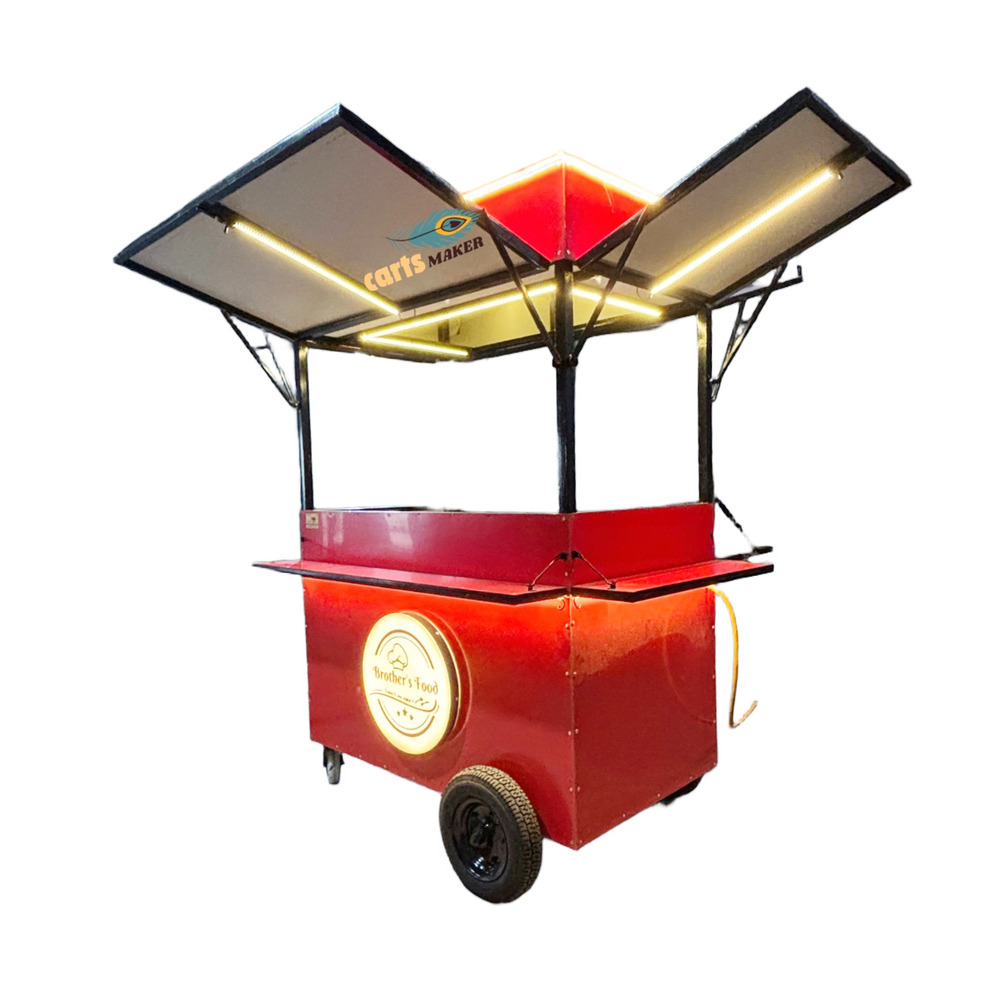 Red Fast Food Cart - Color: As Per Requirement