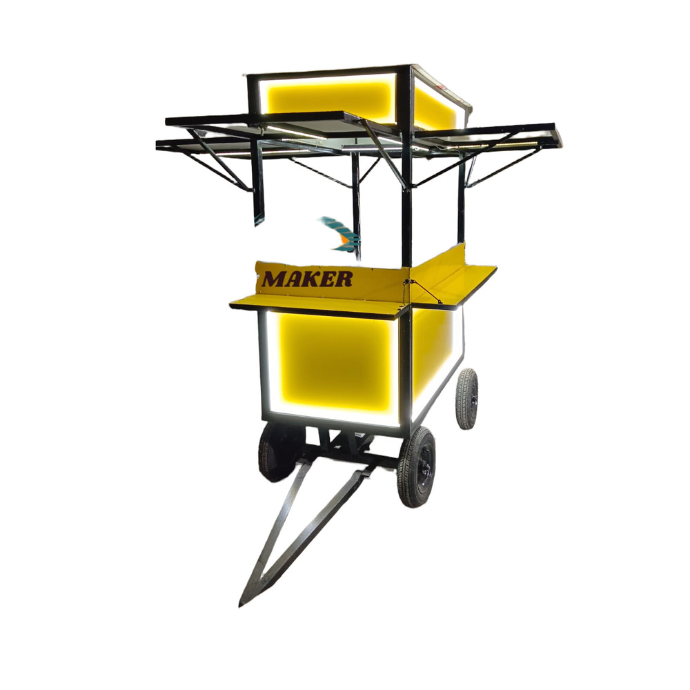 Bike Connected Cart With 4 Side Close - Application: Street Food / Beverages / Snacks / Outdoor Catering