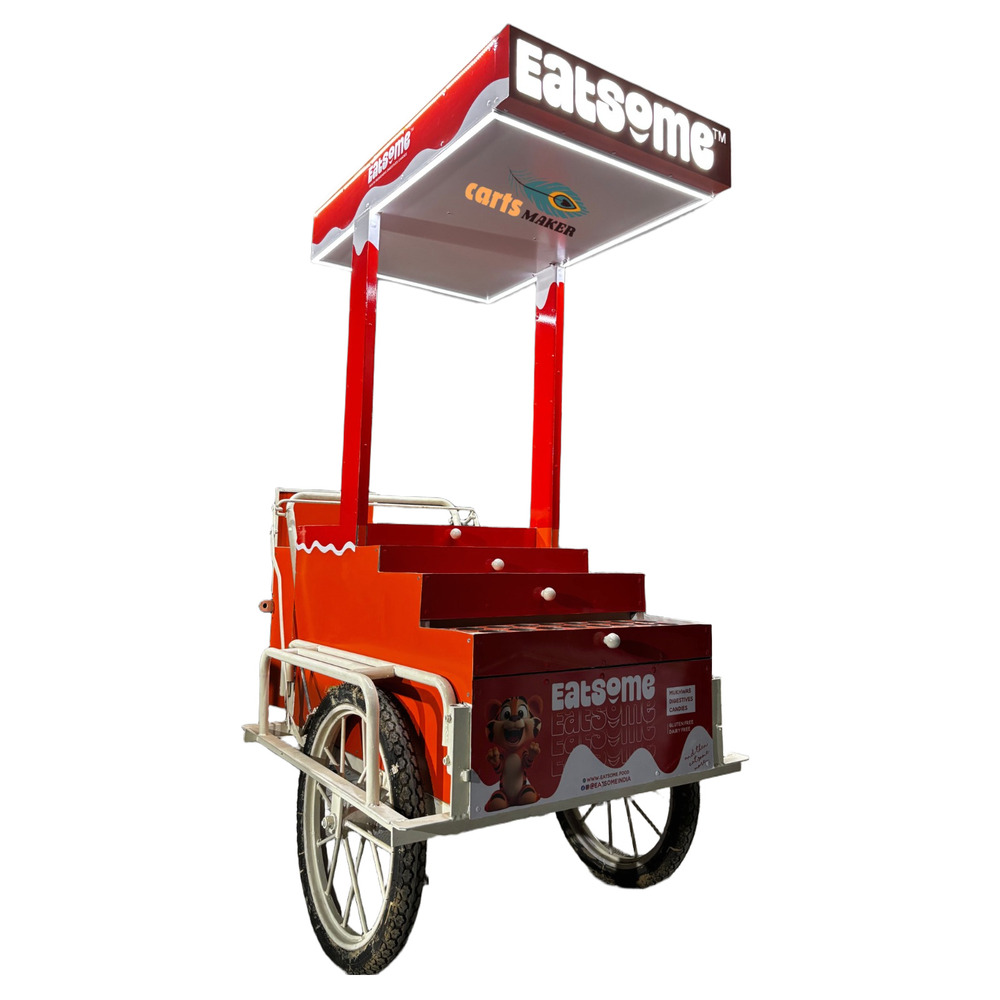 Modern Tricycle Food Cart - Color: As Per Requirement