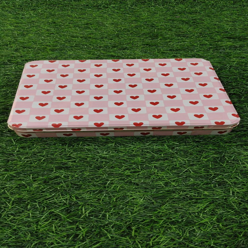 Heart Printed Tin - Color: Multicolor