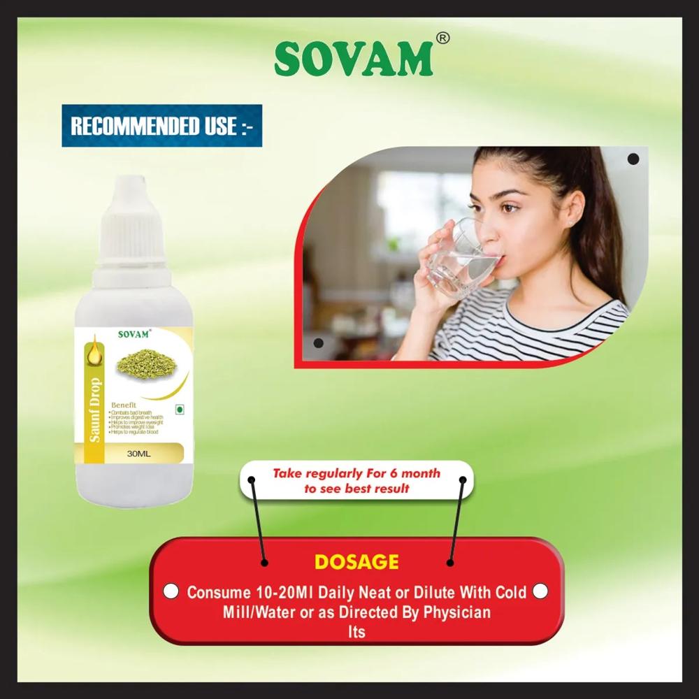 Sovam Saunf Drop 30 Ml - Age Group: Suitable For All Ages