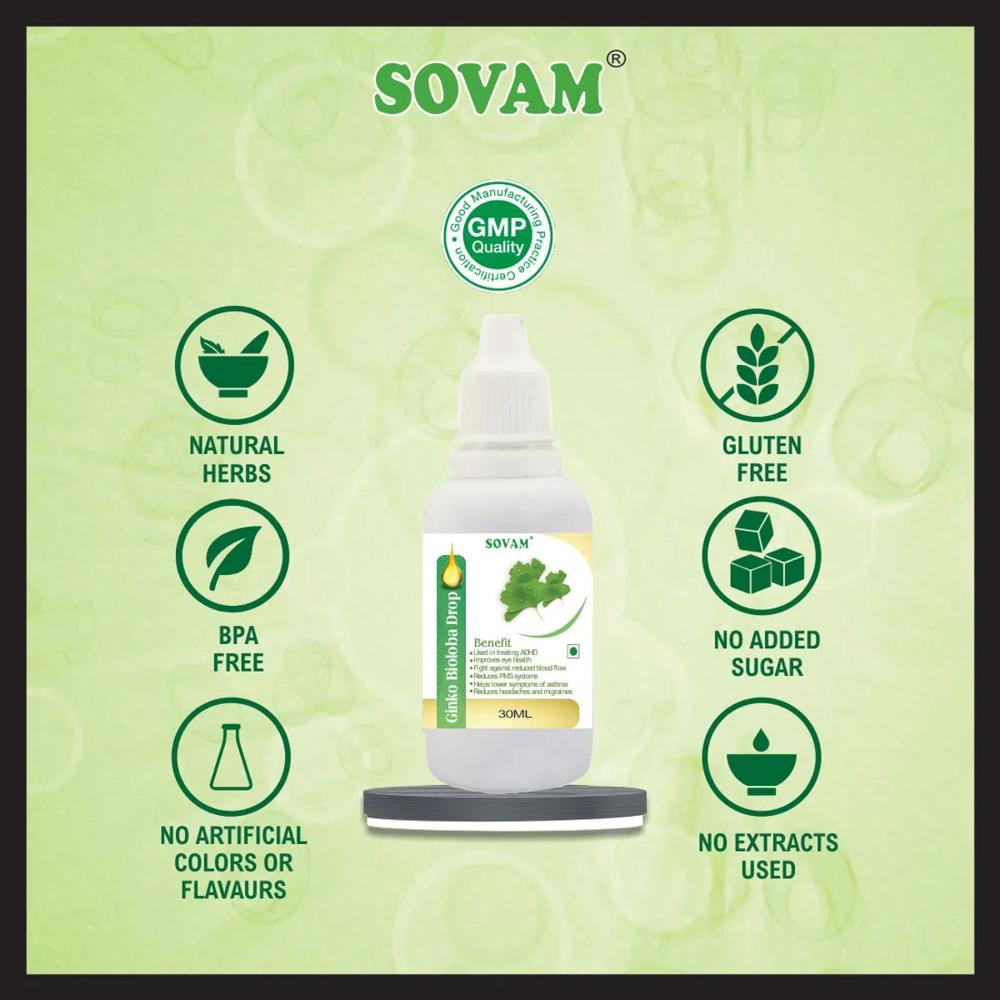 Sovam Ginkgo Biloba Drops 30 Ml - Age Group: Suitable For All Ages