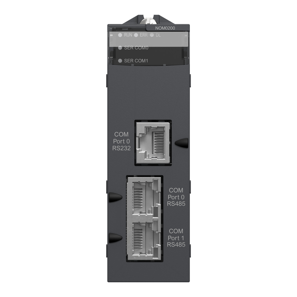Bmxnom0200-serial Link Module With 2 Rs-485/232 Ports In Modbus And Character Mode - Color: Black