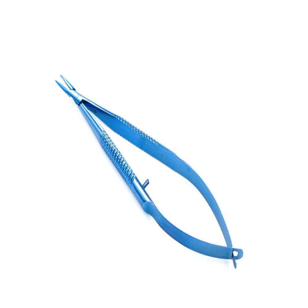 Titanium Micro Needle Holder 6 Inch - Color: Blue