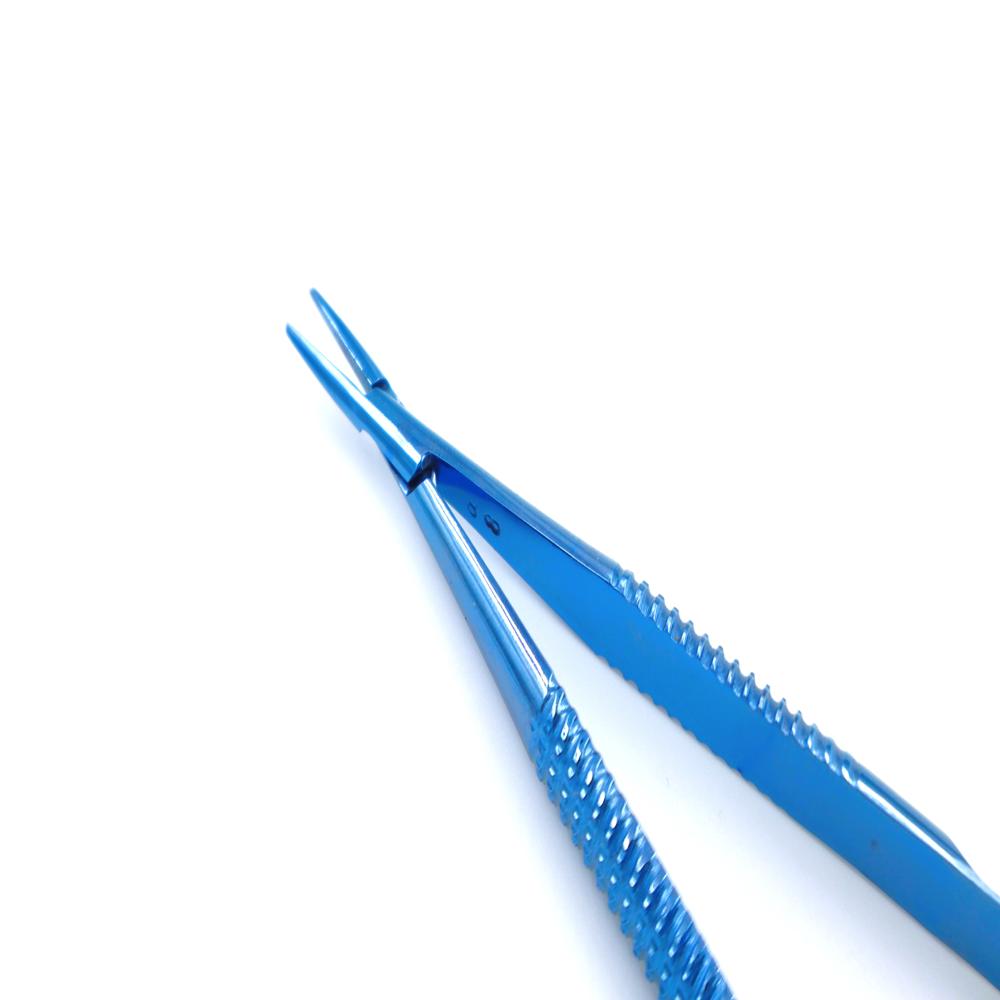 Titanium Micro Needle Holder 6 Inch - Color: Blue