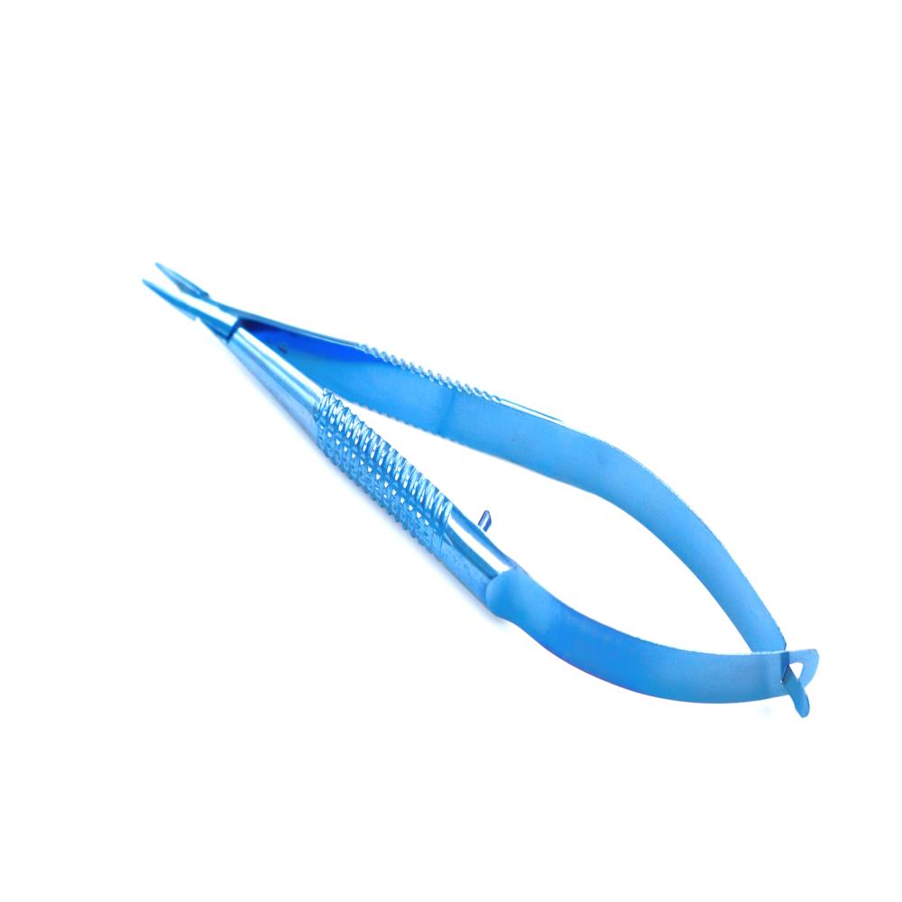 Titanium Micro Needle Holder 6 Inch - Color: Blue