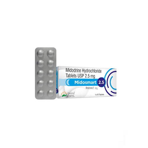 2.5mg Midodrine Hydrochloride Tablets Usp - 2.5 Mg Dosage | General Medicine, Suitable For All Age Groups, Dry Storage Required, Easy Administration