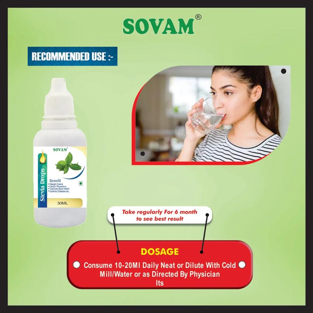 Sovam Stevia Drop 30 Ml - Age Group: Suitable For All Ages