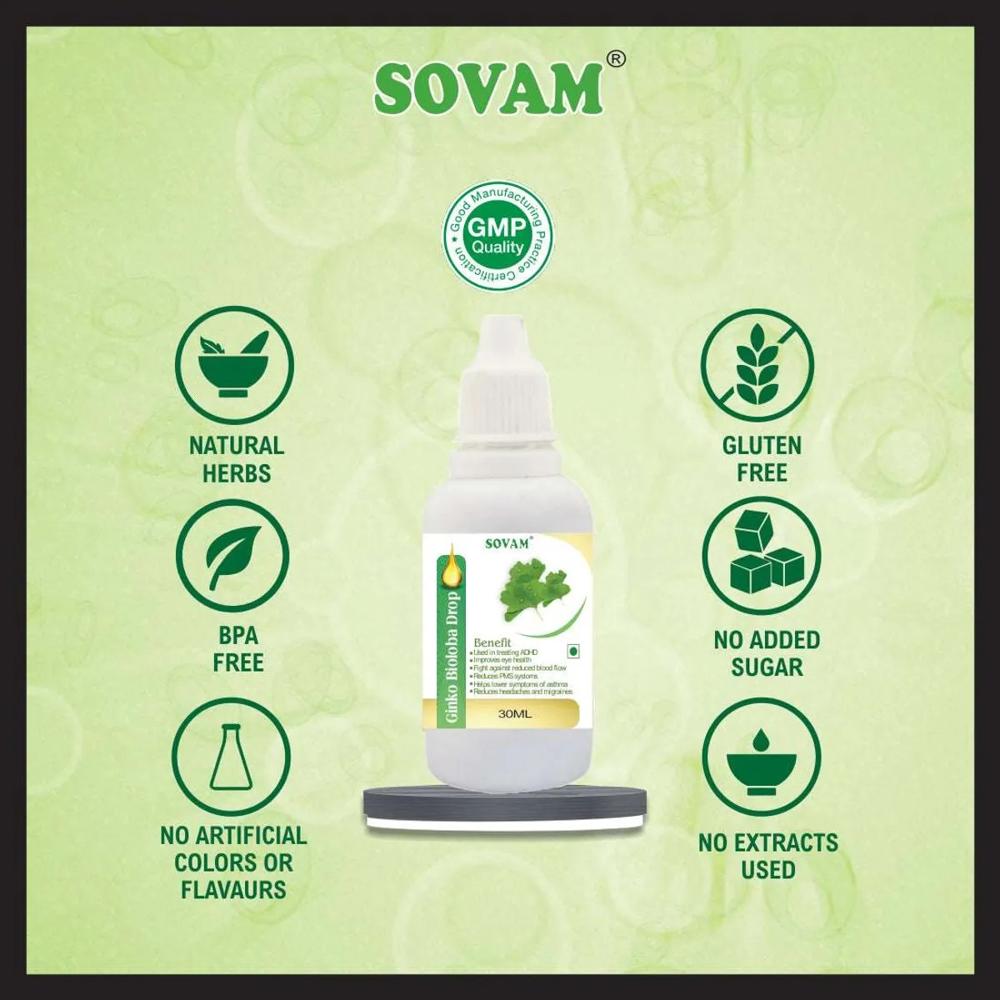Sovam Ginkgo Biloba Drop 30 Ml - Age Group: Suitable For All Ages