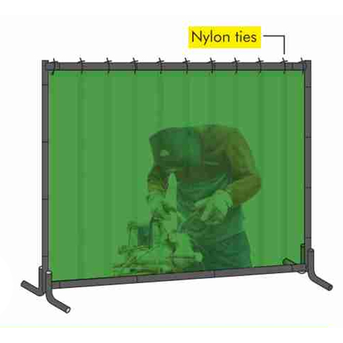 Thick Strip Welding Curtain - Color: Green