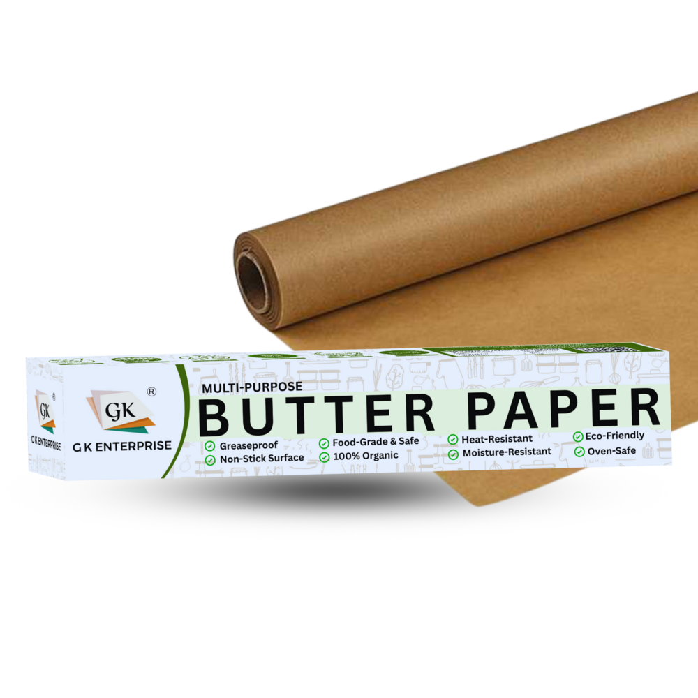 Brown Parchment 2 Side Coated Butterpaper 25 Meter Roll - Coating Type: Food Grade